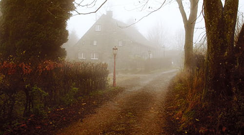 Le Randonneur in de mist, herfst 2008. Net overgenomen.